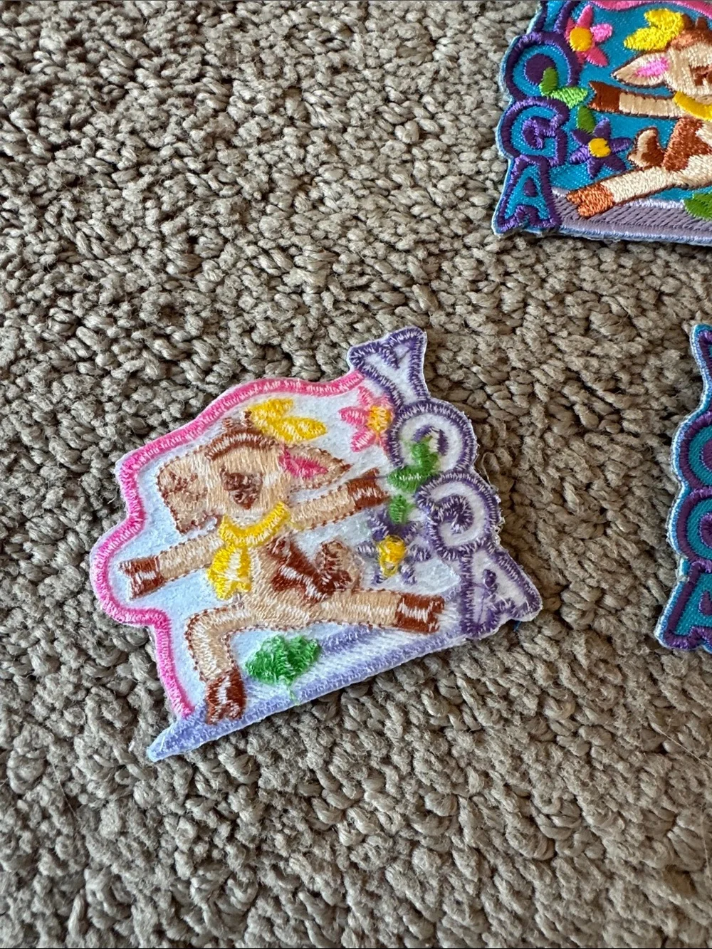 Yoga Lamb Iron-On Patch - Pink & Blue Embroidered Kids Toy Accessory
